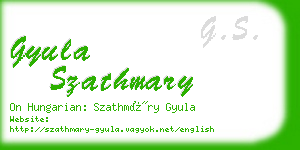 gyula szathmary business card